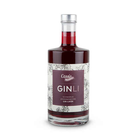 GINLI - Schwarzer Johannisbeer-Gin-Likör, 0,2l (20% Vol.)