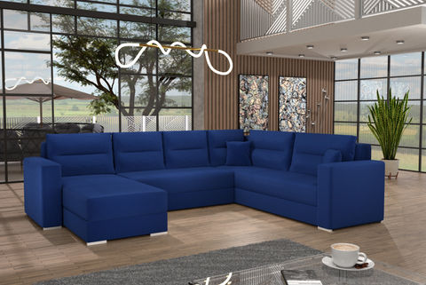 Couchgarnitur Ecksofa Sofa Sofagarnitur Captain U mit Schlaffunktion Wohnlandschaft