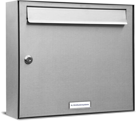1er Premium Briefkastenanlage Edelstahl Flach