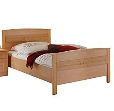 Komfortbett Seniorenbett, Liege- und Sitzhöhe verstellbar, 100 x 200 cm, bucheartig