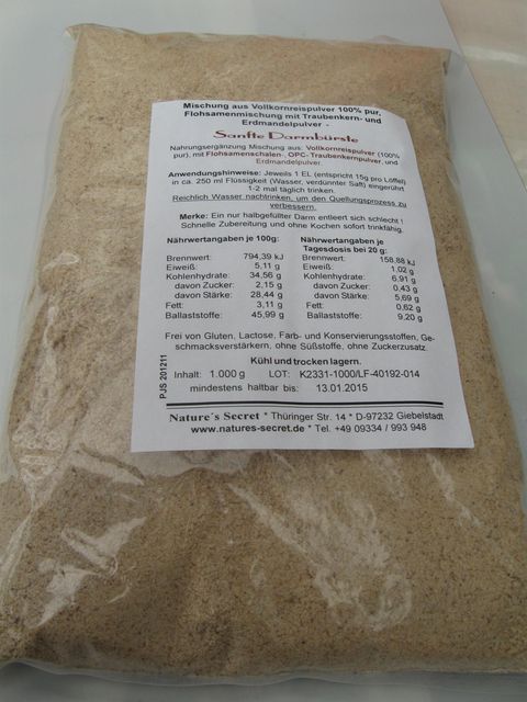 Sanfte Flohsamenmischung, Beutel à 1000 g