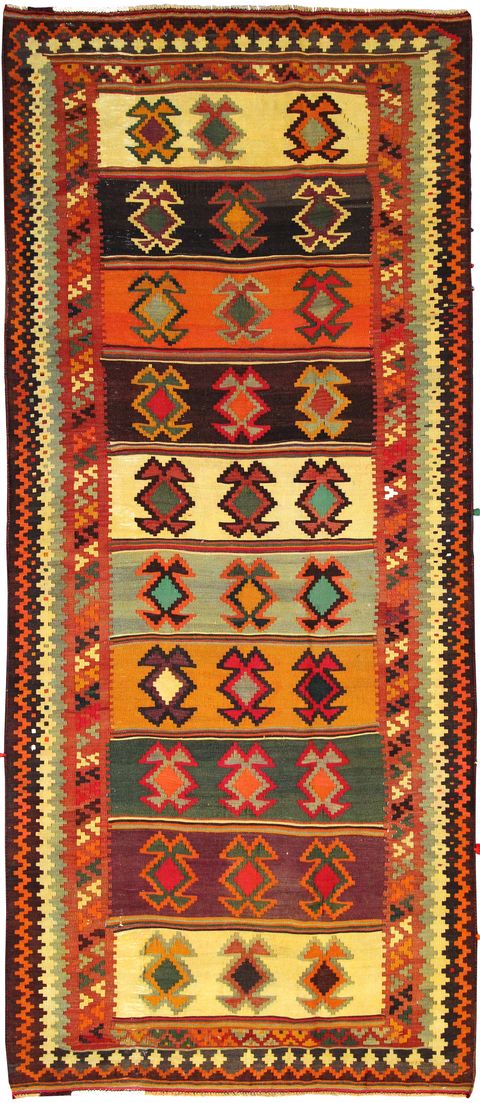 Rugeast Kelim Fars 308 x 132 cm Perserteppiche/Orientteppiche carpet wohnzimmer