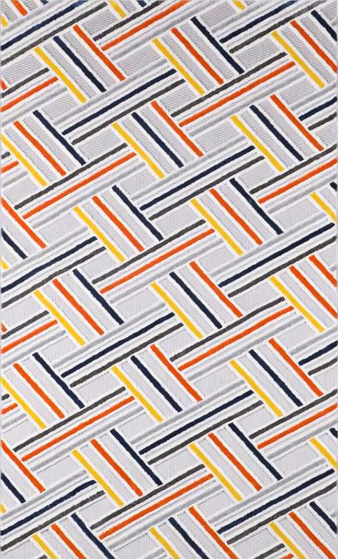 Kinderstube Teppich Kurzflor Geometrisches Design Mehrfarbig Wohnzimmer