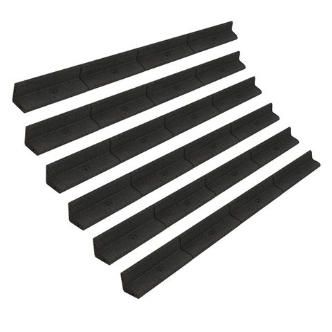 Flexible Rasenkante 7,2m Lange Packung 6 x 1,2m Schwarz Gartenbegrenzung Rasen Wege Wegkante Gemüsebeet Blumenbeet Hochbeete UV-Beständiger Gummi inkl. Kunststoff-Erdnägel für Rasenflächen