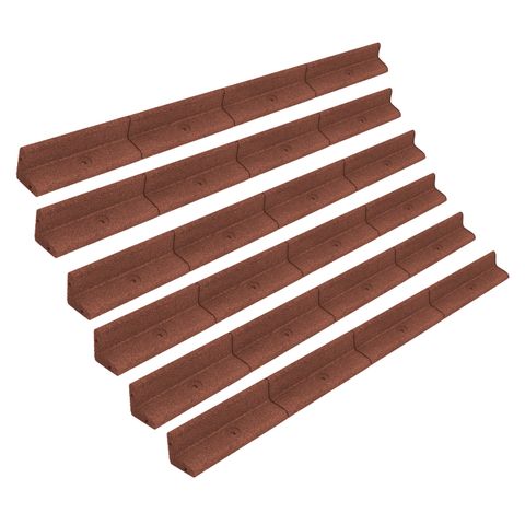 Flexible Rasenkante 7,2m Lange Packung 6 x 1,2m Terrakotta Gartenbegrenzung Rasen Wege Wegkante Gemüsebeet Blumenbeet Hochbeete UV-Beständiger Gummi inkl. Kunststoff-Erdnägel für Rasenflächen
