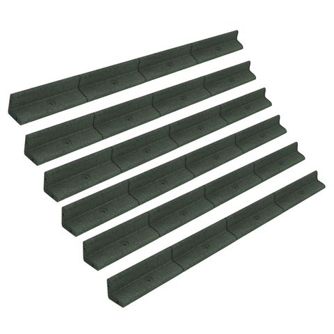 Flexible Rasenkante 7,2m Lange Packung 6 x 1,2m Grün Gartenbegrenzung Rasen Wege Wegkante Gemüsebeet Blumenbeet Hochbeete UV-Beständiger Gummi inkl. Kunststoff-Erdnägel für Rasenflächen