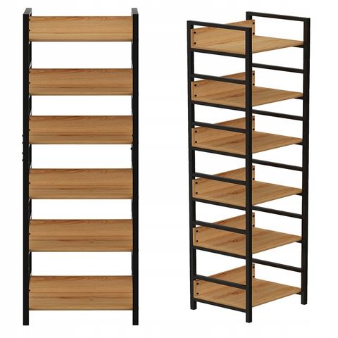Hochregal für Bücher und Ordner, Metallregal im Loft- und Industrial-Stil, 175 cm
