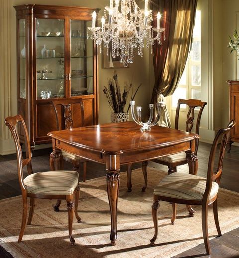 Casa Padrino Luxus Esszimmerstuhl Braun 48 x 57 x H. 98 cm - Handgefertigter Massivholz Stuhl mit hochwertigem Polster - Luxus Qualität