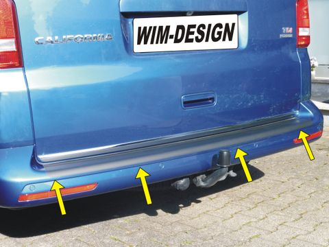 Aufkleber KOFFERRAUMSCHUTZ LADEKANTENSCHUTZ für VW Bus T5 in TOP QUALITÄT