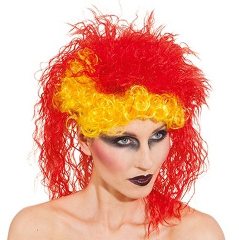 Perücke Rocker Punk Perücke Rockerin Rockperücke Punkperücke 80er Peücke 70er Perücke Fasnet Karneval
