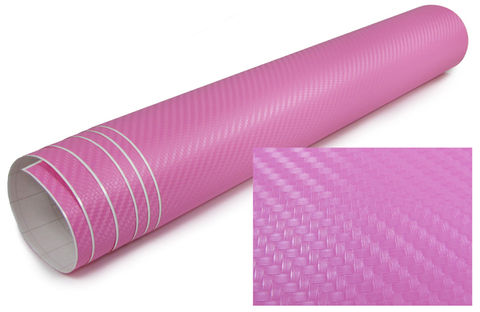 3D Carbon Folie selbstklebend 30cm *1.27 Meter rosa pink