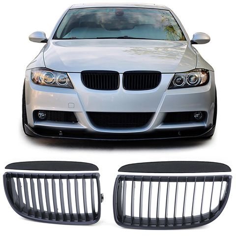 Sport Kühlergrill Performance Schwarz Matt passend für BMW 3er E90 E91 05-08