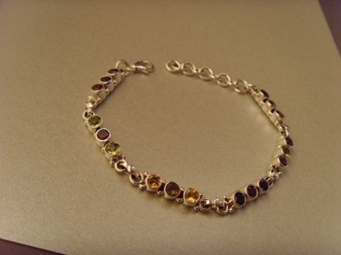 Multicolor-Armband / 925'er Silber