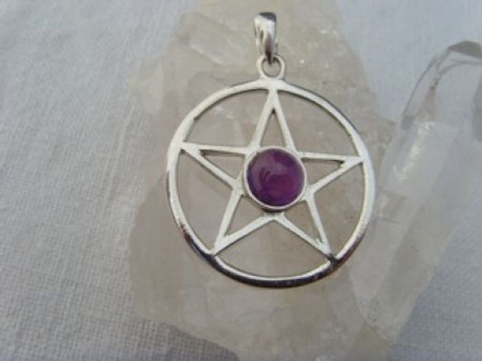 Pentagramm - Amethyst / 925'er Silber