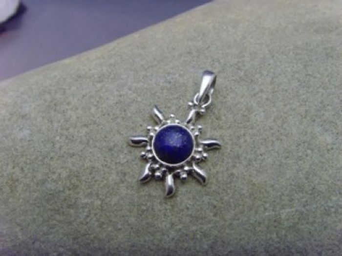 Lapis-Lazuli Inka Sonne / 925 er Silber /