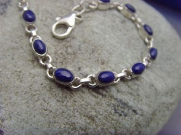 Armband - Lapis - Lazuli - 925'er Silber