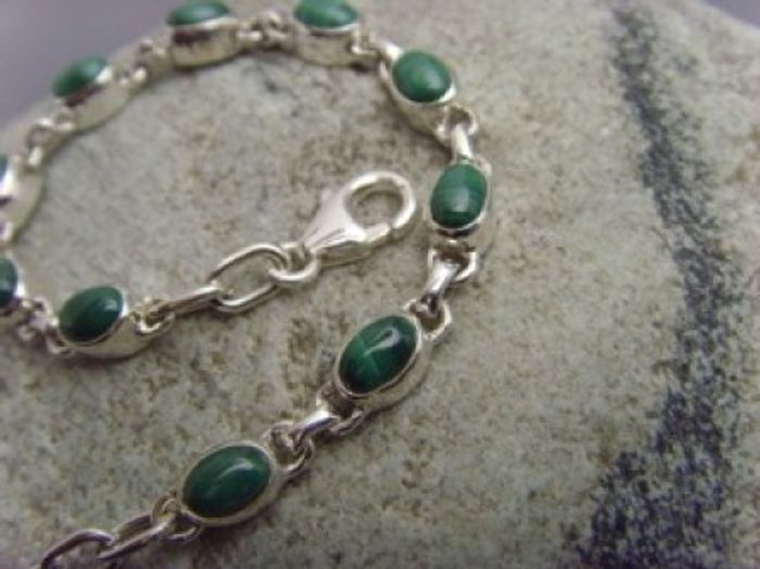 Armband - Malachit - 925'er Silber