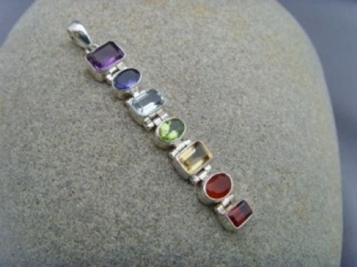 Chakra-Anhänger - 925er Silber