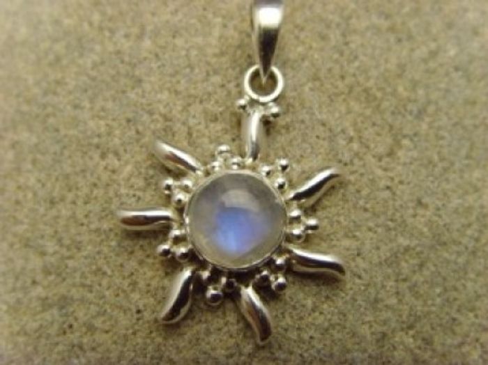 Inka Sonne / 925 er Silber / Mondstein