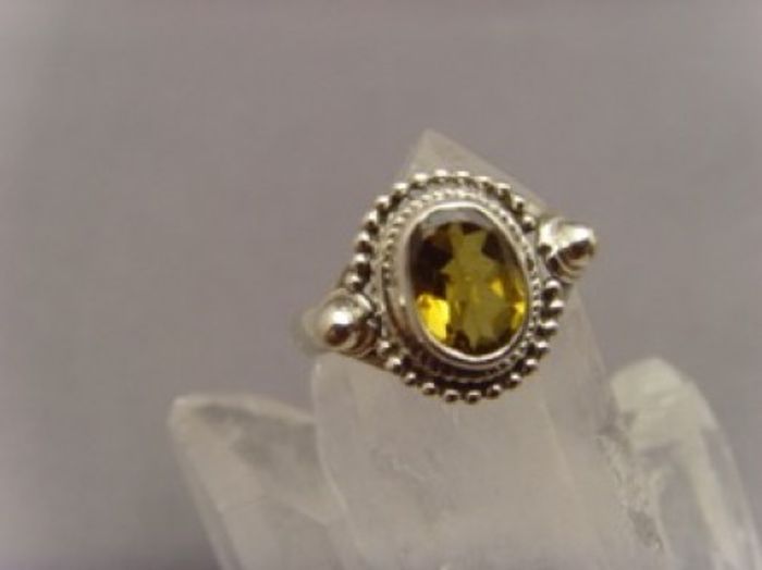 Turmalin Ring / 925'er Silber / facettiert