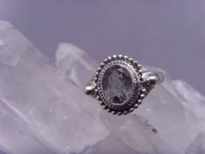 Turmalin Ring / 925'er Silber / facettiert