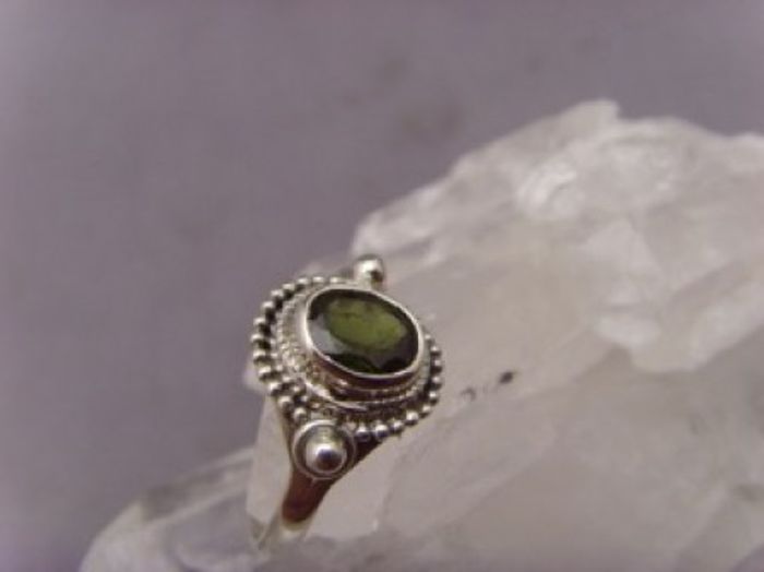 Turmalin Ring / 925'er Silber / facettiert