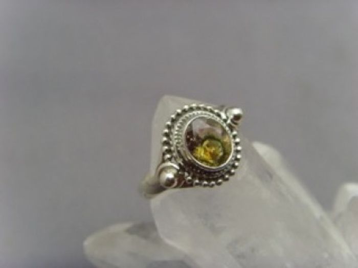 Turmalin Ring / 925'er Silber / facettiert