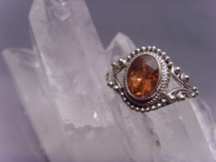 Turmalin Ring / 925'er Silber / facettiert