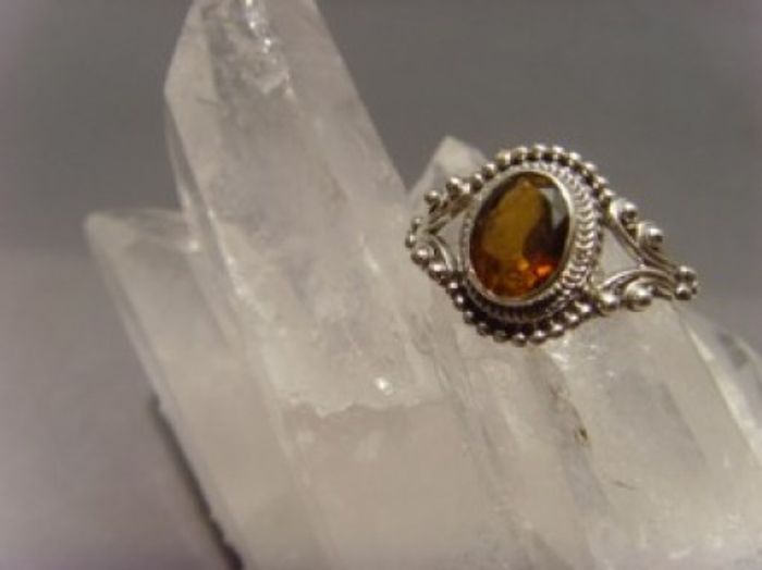 Turmalin Ring / 925'er Silber / facettiert