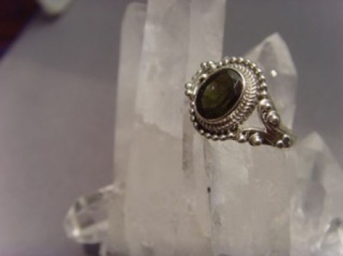 Turmalin Ring / 925'er Silber / facettiert