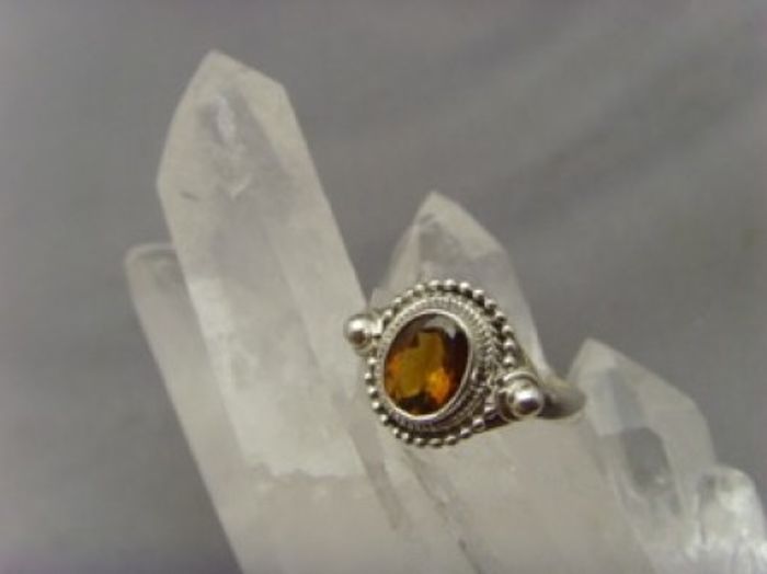 Turmalin Ring / 925'er Silber / facettiert