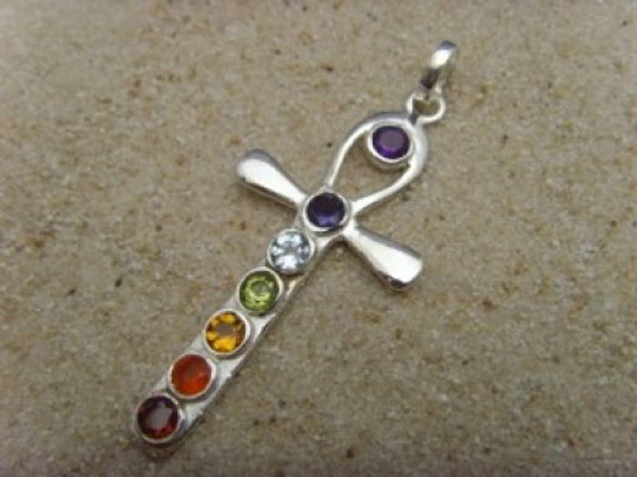 Chakra-Anhänger / 925'er Silber / Engel - Form