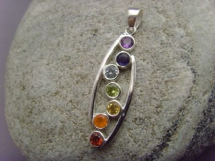 Chakra-Anhänger / 925'er Silber