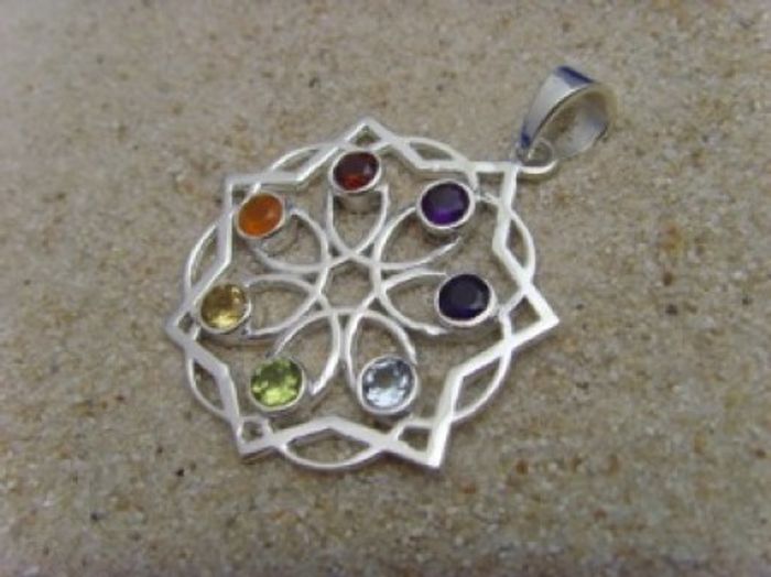 Chakra-Anhänger / 925'er Silber