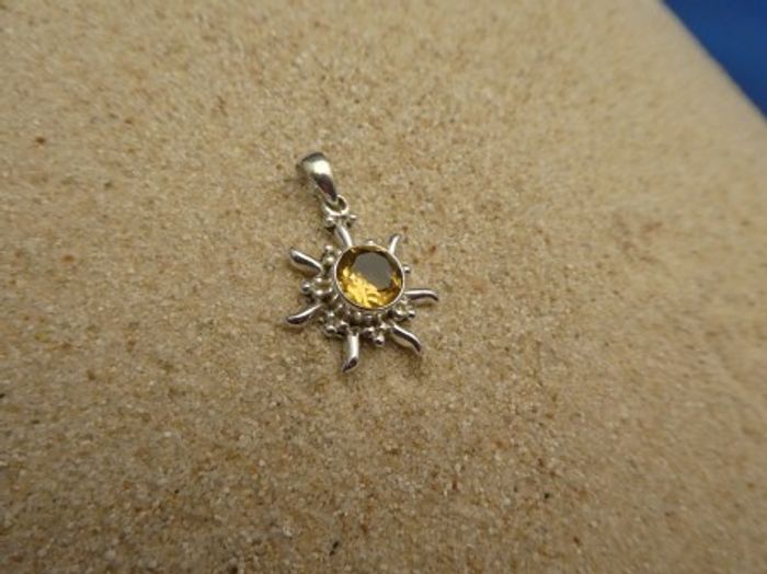 Inka Sonne / 925 er Silber / Citrin