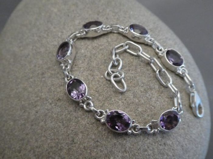 Amethyst - Armband / 925'er Silber