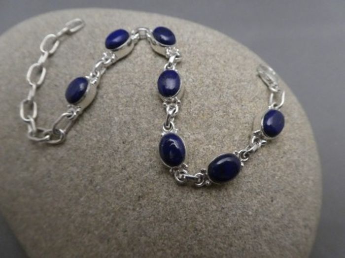 Armband - Lapis-Lazuli / 925'er Silber