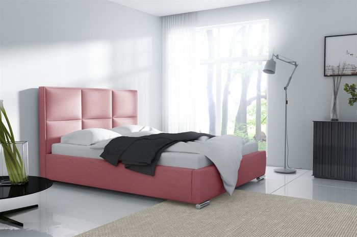 Polsterbett Bett Doppelbett VITUS Polyesterstoff ROSA 180x200cm