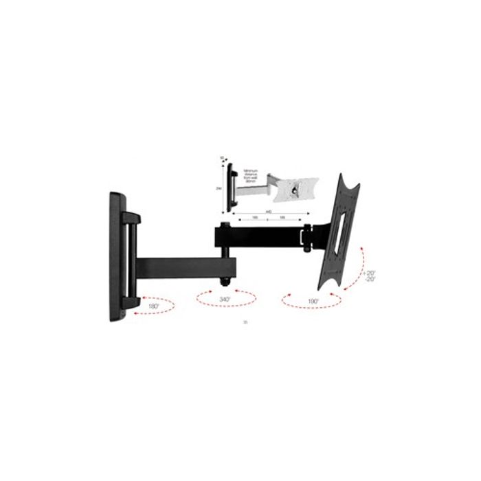 Halterung H65 Wand LCD TFT drehbar neigbar bis 37'