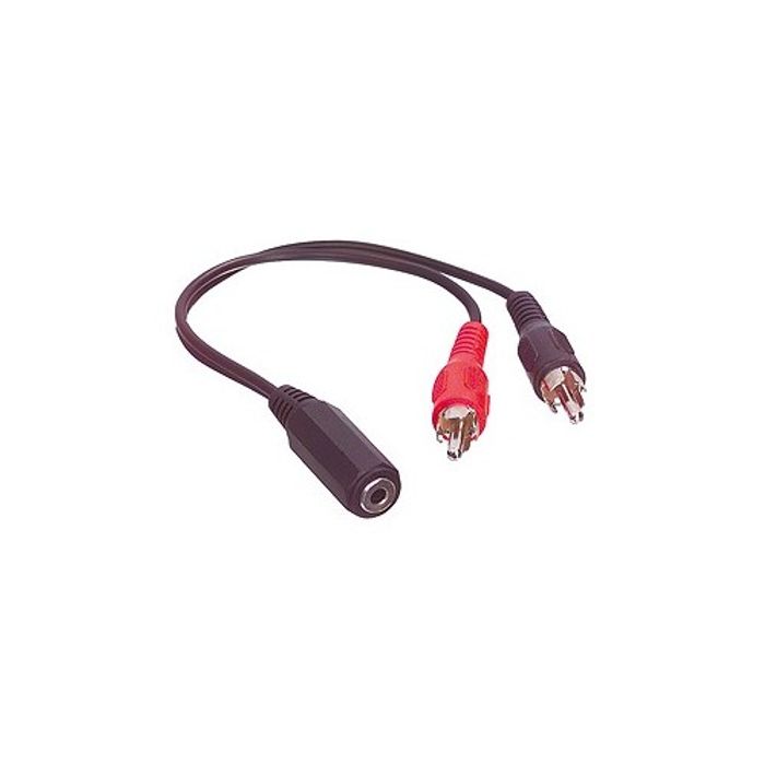 2x Cinch Stecker - 3,5mm Klinkenkupplung Stereo