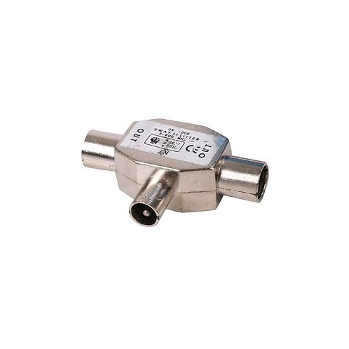 Adapter Koax Stecker - 2x Koax Kupplung