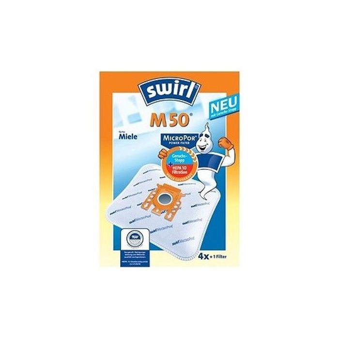 4 Micro-Staubbeutel Swirl M50 M 50 M51 M53 Miele F J M
