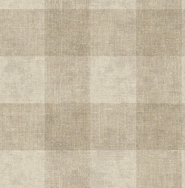 Tapete, Designtapete, klassisch, Sackleinen, Karo, Schimmer, Sand, Schlamm