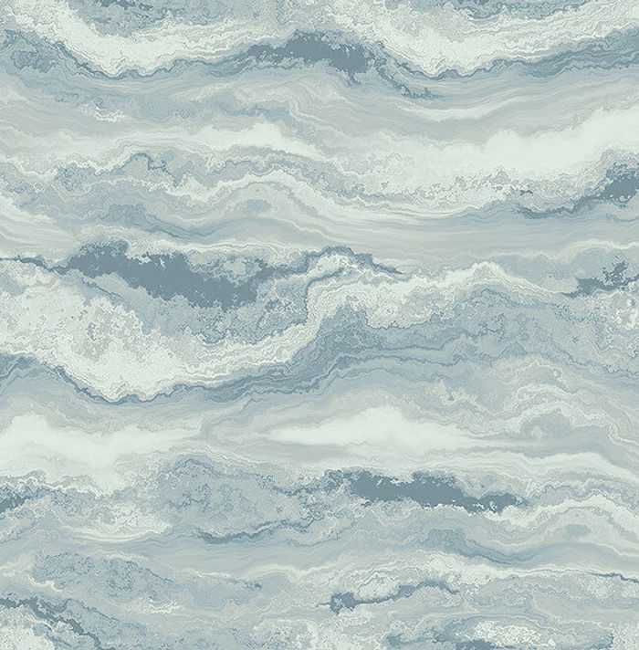 Tapete, Designtapete, Schimmer, modern, Seegang, Meer, Creme, Blau, Taubengrau