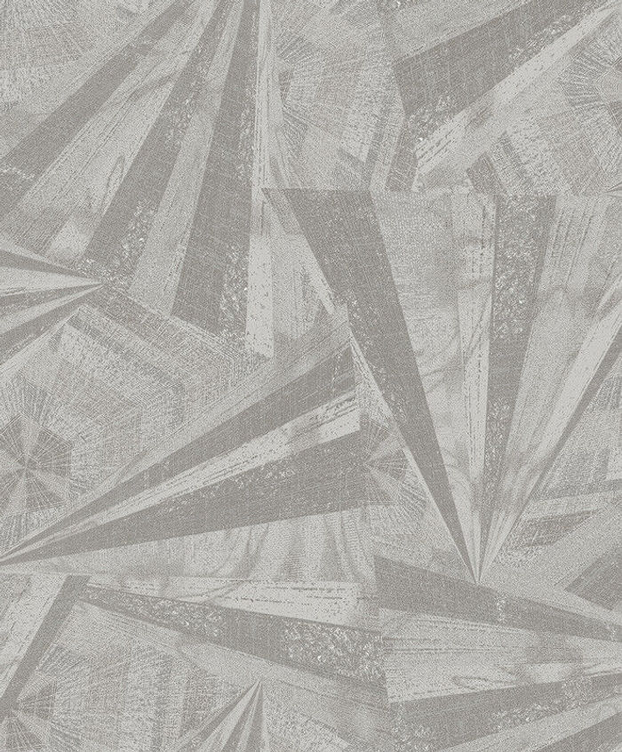 Tapete, Designtapete, VLIES, Prägung, Scherben, Glanz, Taupe, Grau, Silber