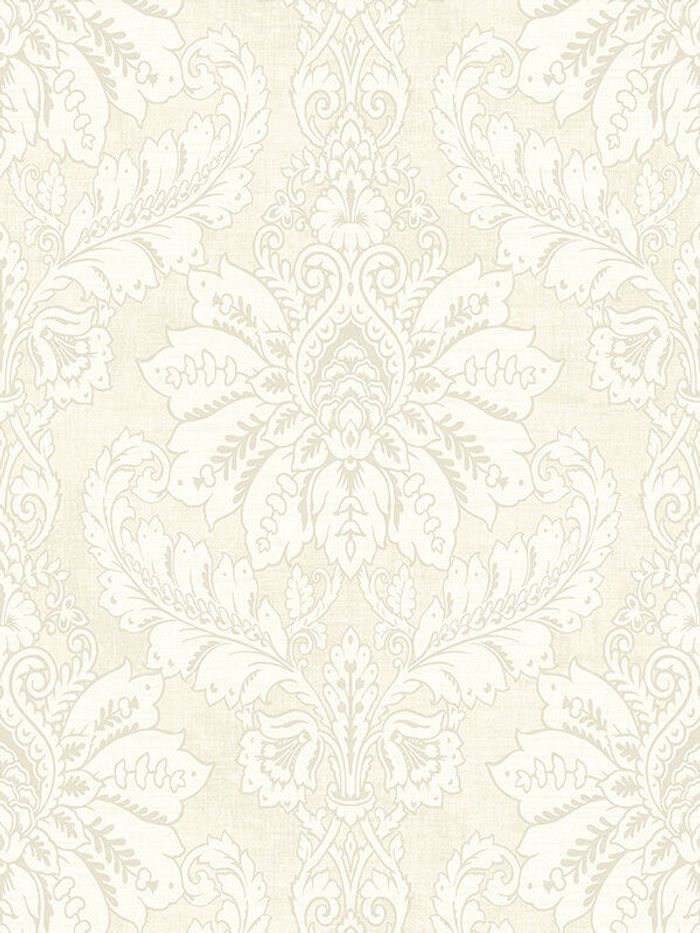 Tapete, Designtapete, Ornamente, floral, Stein, Kiesel, Sahne, Ytong, Schimmer