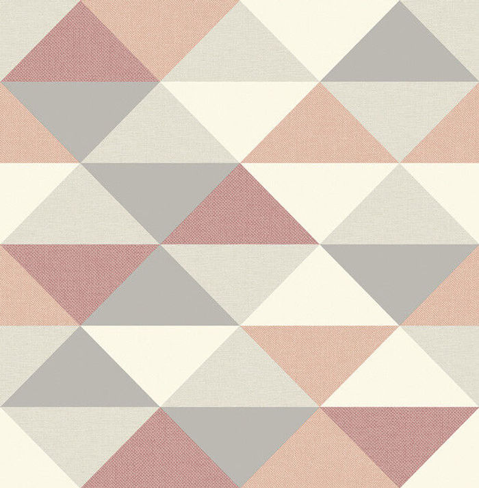 Tapete, Designtapete, retro-modern, Flickenteppich, Glanz, Lachs, Ecru, Grau