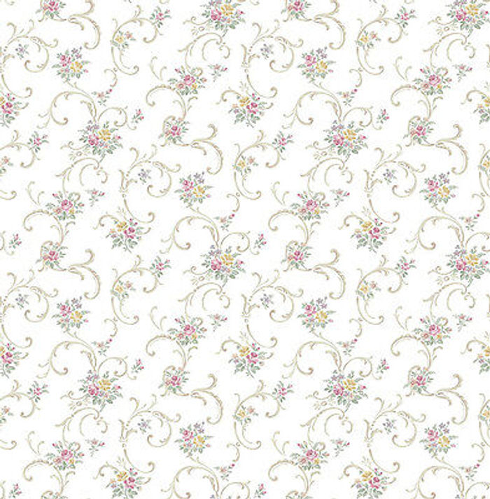 Tapete, Designtapete, floral, klassisch, Landhaus, Schimmer, Pink, edel