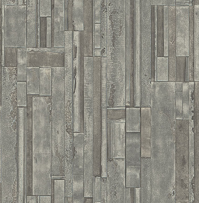 Tapete, Designtapete, Holzstäbchen, modern, Schimmer, Asche, Anthrazit, Stein