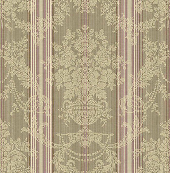 Tapete, Designtapete, Seidenschimmer, Streifen, Ornamente, ecru, bronze, altrose